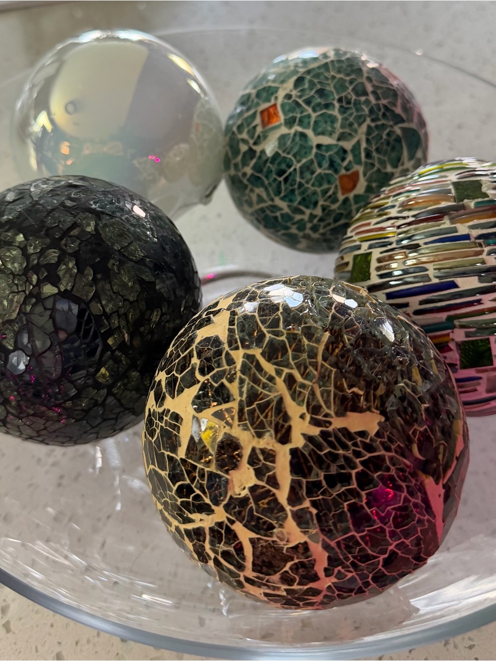 Decorative Mosaic Glass Balls - Picture 8 of 10